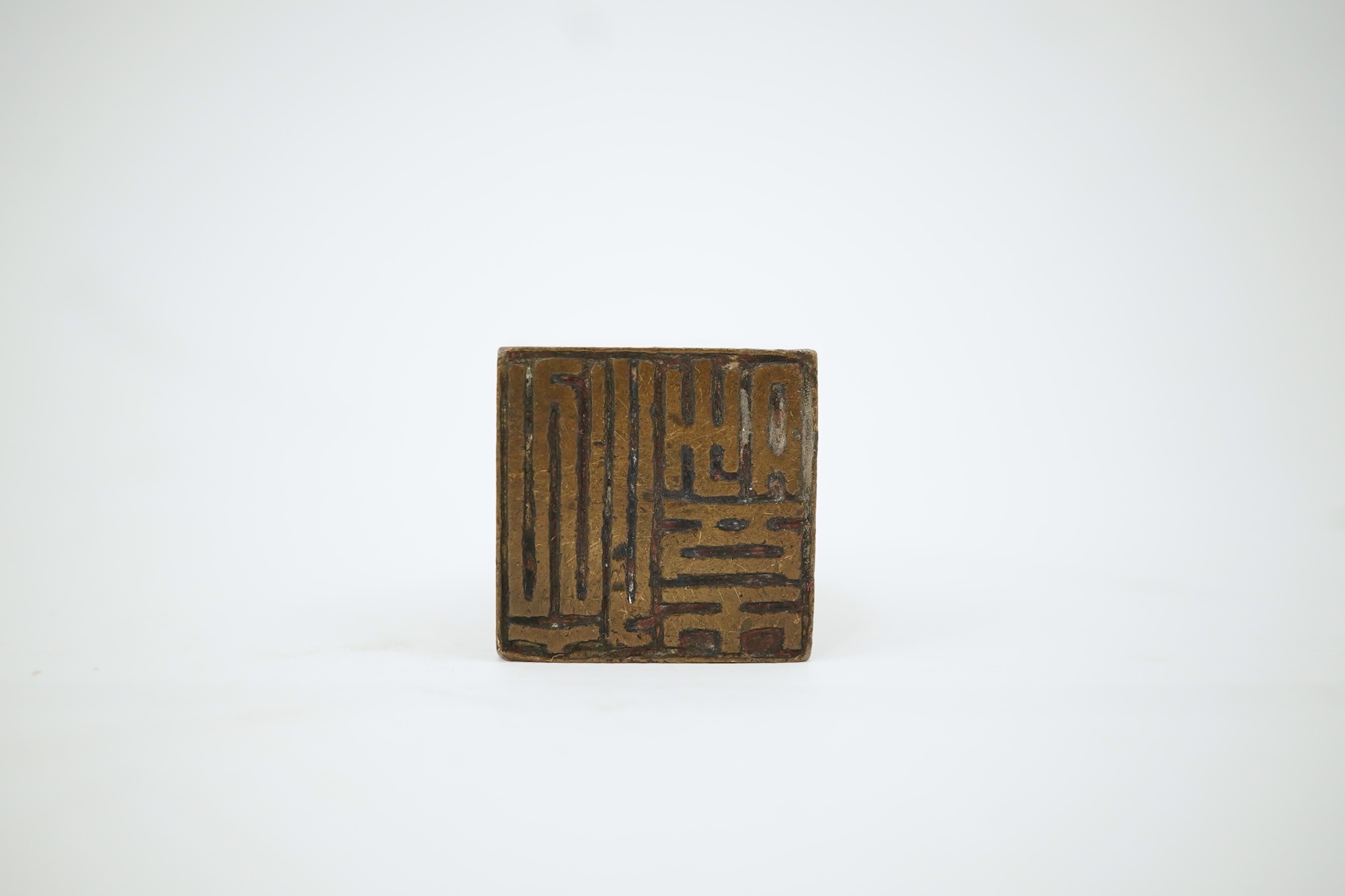 A Chinese bronze 'lion-dog' seal, 19th century